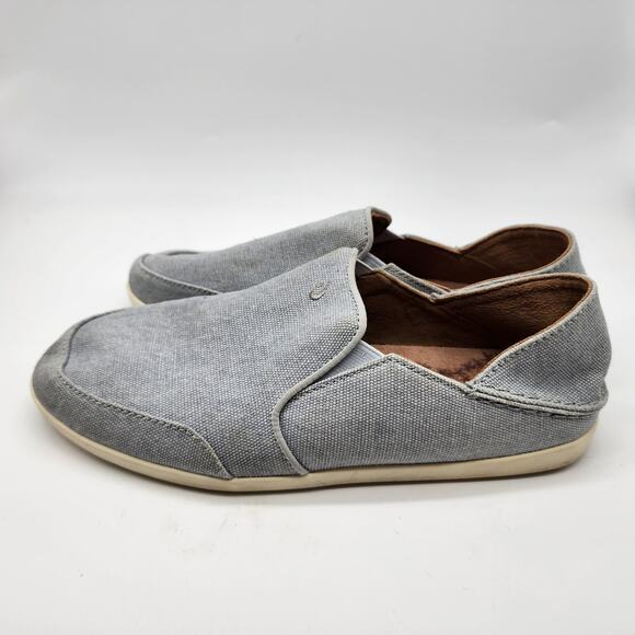 Olukai Waialua Canvas Slip-on Shoes Women's 10 Blue Casual Sneaker - Picture 4 of 7